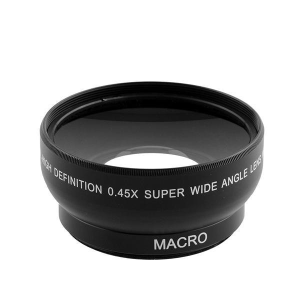 shopping צילום ומצלמות 0.45x 52mm Super Fisheye Wide Angle Fixed Focus Lens For Canon Nikon Pentax Sony Minolta With 18-55m