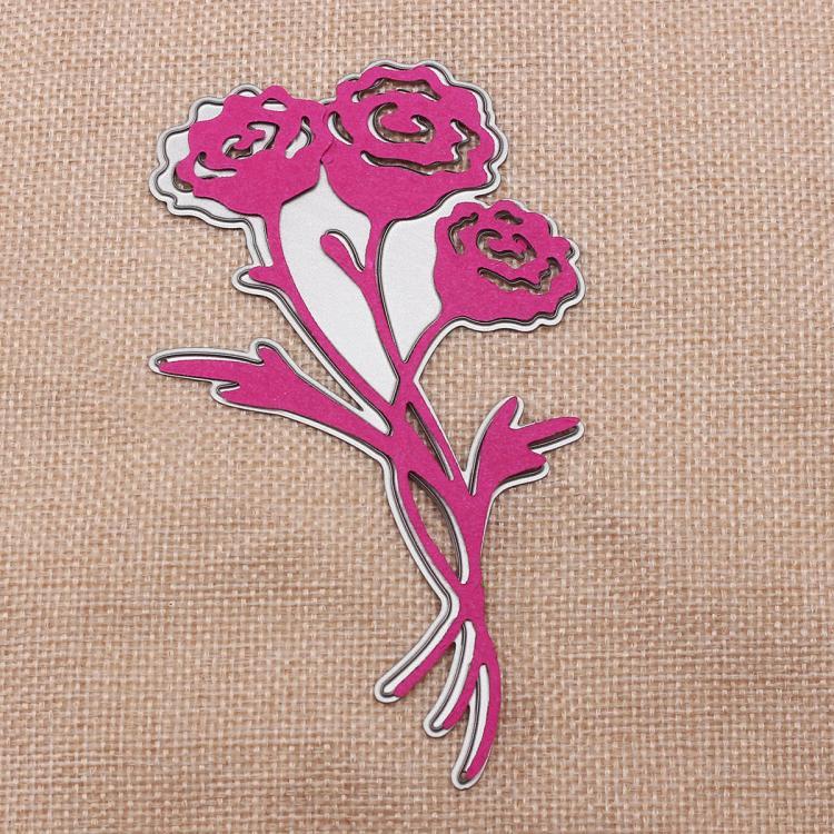 shopping צילום ומצלמות Roses Flower Metal Scrapbook Photo Album Paper Work Craft DIY Cutting Dies