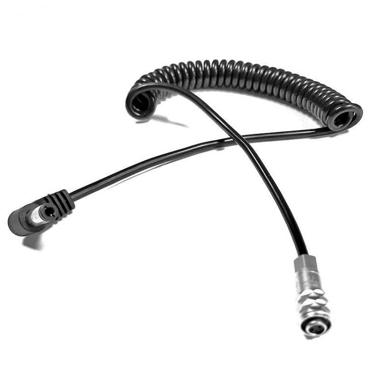 shopping צילום ומצלמות Coiled Spiral Power Adapter Cable DC 5.5x2.5mm to Weipu FS6 for BMPCC4K Blackmagic Pocket Cinema Camera 4K