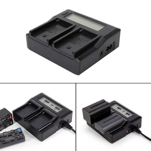 shopping צילום ומצלמות Ruibo Fast Quick Dual Battery Charger For Sony NP-F970 NP-F770 F750 F550 F960