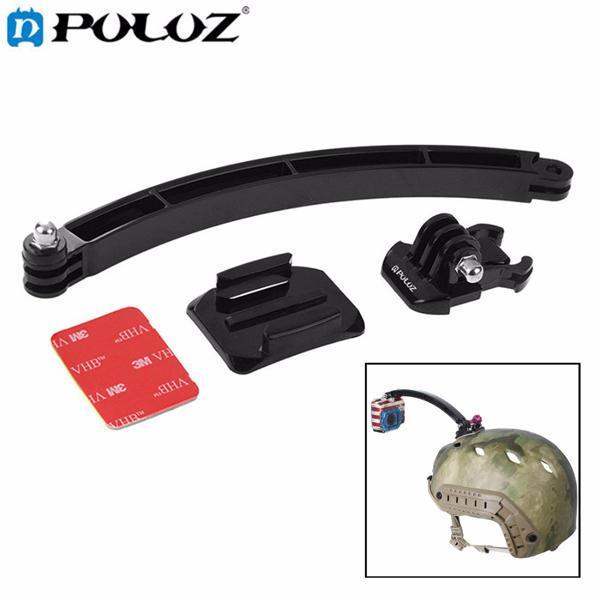 shopping צילום ומצלמות PULUZ Outdoor Motorcycle Cycling Helmet Extension Arm Mount Set for Gopro SJCAM Xiaomi Yi
