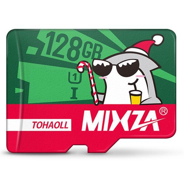 shopping צילום ומצלמות Mixza Christmas Shark Limited Edition 128GB U1 Class 10 TF Micro Memory Card for DSLR Digital Camera TV Box MP3