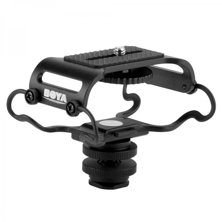shopping צילום ומצלמות BOYA BY-C10 Microphone Shock Mount for Zoom H4n/H5/H6 for Sony Tascam DR-40 DR-05 Recorder