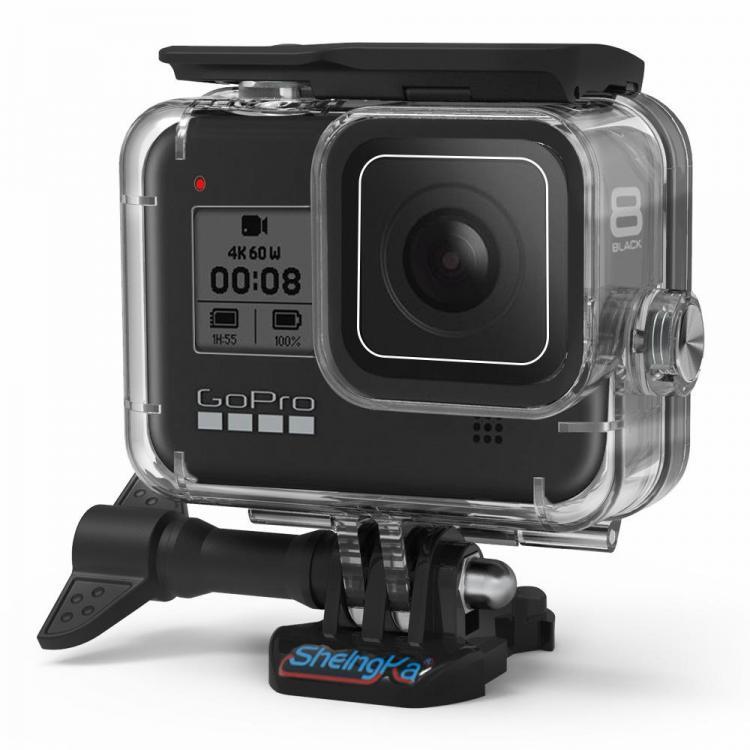 shopping צילום ומצלמות SheIngKa FLW318 60M Waterproof Underwater Diving Protective Case Shell for GoPro Hero 8 Black Action Sports Camera