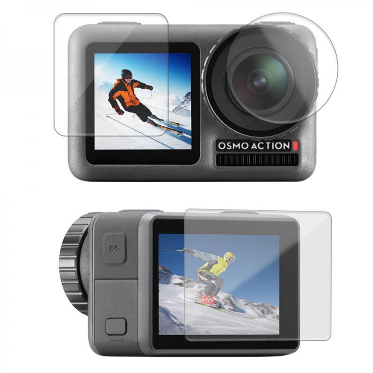 shopping צילום ומצלמות SheIngKa FLW307 Lens Dual Screen Protective Protector Film for DJI OSMO Action Sports Camera