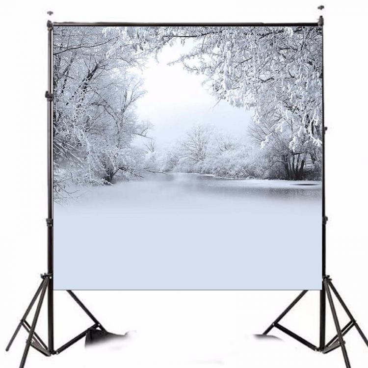 shopping צילום ומצלמות 8x8FT Winter Lonely Forest Photography Backdrop Background Studio Prop