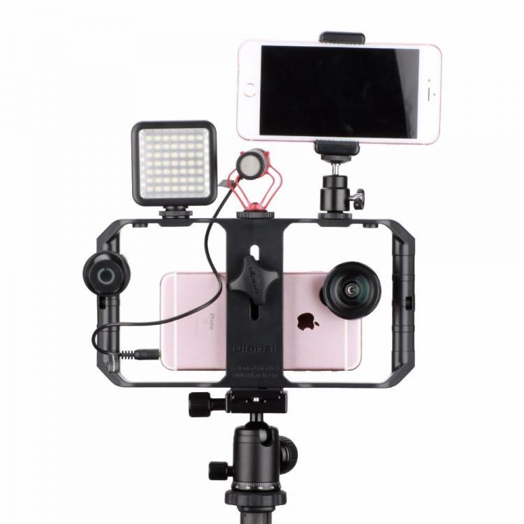 shopping צילום ומצלמות Ulanzi U-Rig Pro Smartphone Video Rig Filmmaking Case Handheld Stabilizer Grip with 3 Shoe Mount