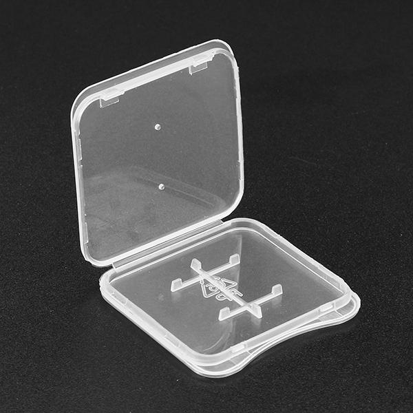 shopping צילום ומצלמות 10Pcs Transparent Single TF Memory Card Storage Case