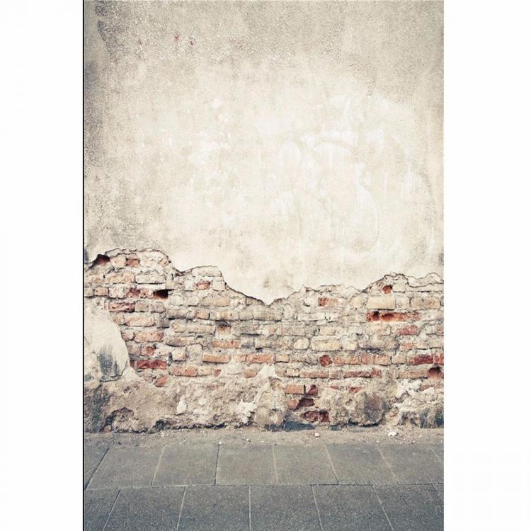 shopping צילום ומצלמות 7x5ft Broken Brick Wall Ruins Theme Vinyl Photography Background Backdrop Prop for Studio Photo