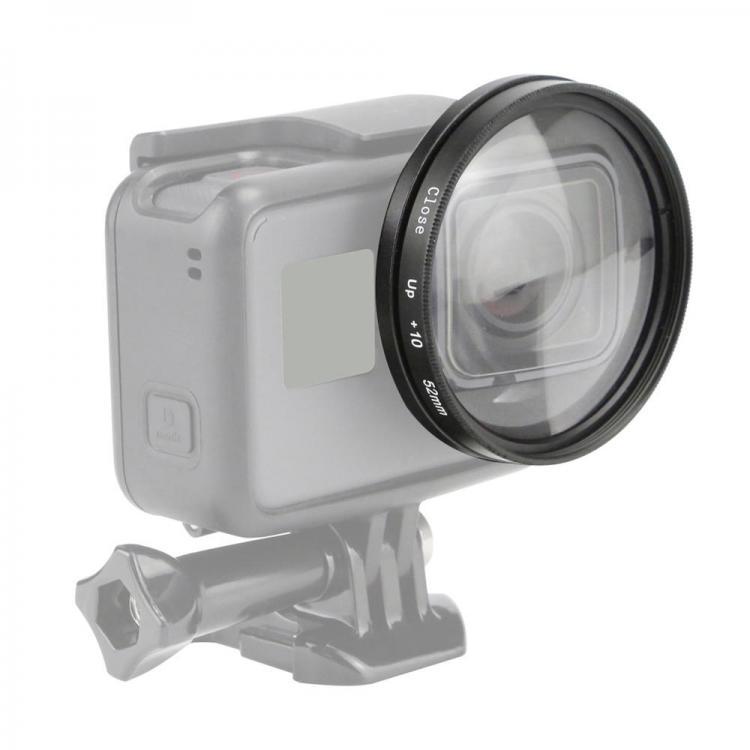 shopping צילום ומצלמות 52mm 10x Magnifier Macro Close Up Lens for GoPro Hero 5 Hero 6 Magnification Action Camera Mount