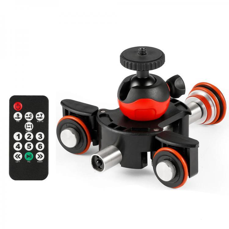 shopping צילום ומצלמות Lensgo L8X Slider Dolly Photography Electronic Car with Remote Control Ball Head Phone Clip