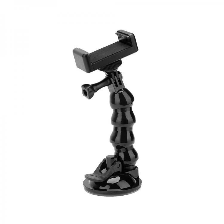 shopping צילום ומצלמות Adjustable Suction Cup Mount 4 Joints Goose Neck Extension Arm 16cm for Gopro SJCAM Sport Camera
