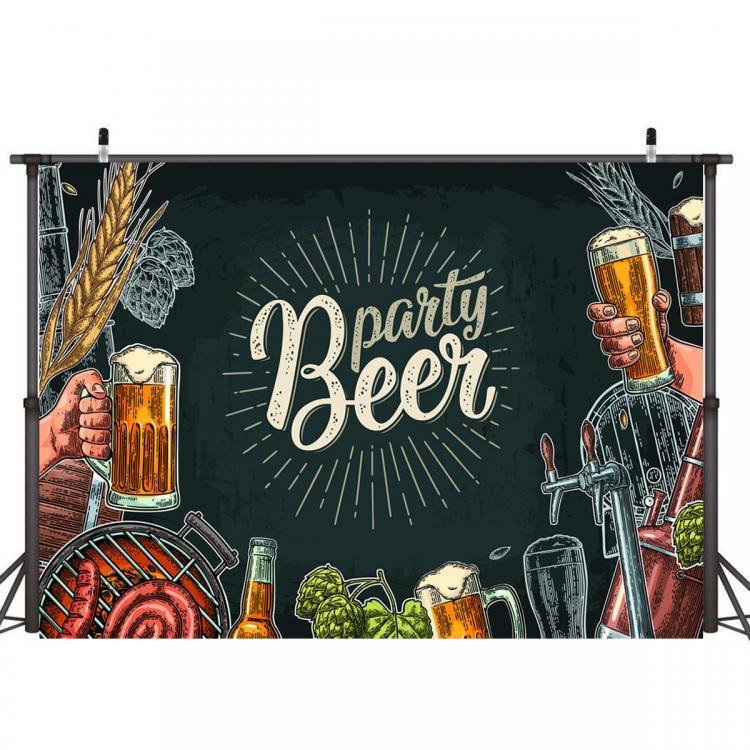 shopping צילום ומצלמות 7x5FT Bear Drinking Party Theme Photography Backdrop Studio Prop Background