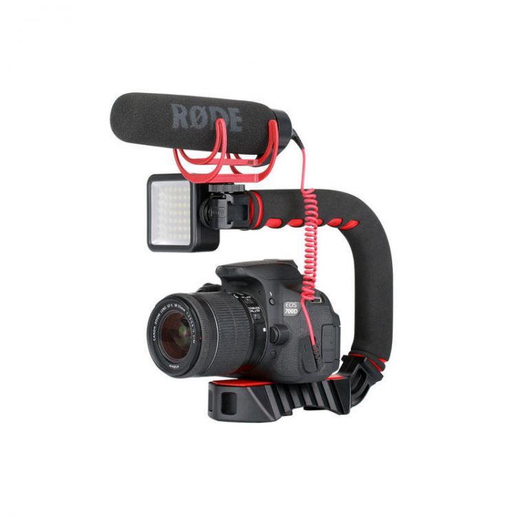 shopping צילום ומצלמות Ulanzi U-Grip Pro Triple Shoe Mount Video Camera Stabilizer Handle Video Grip