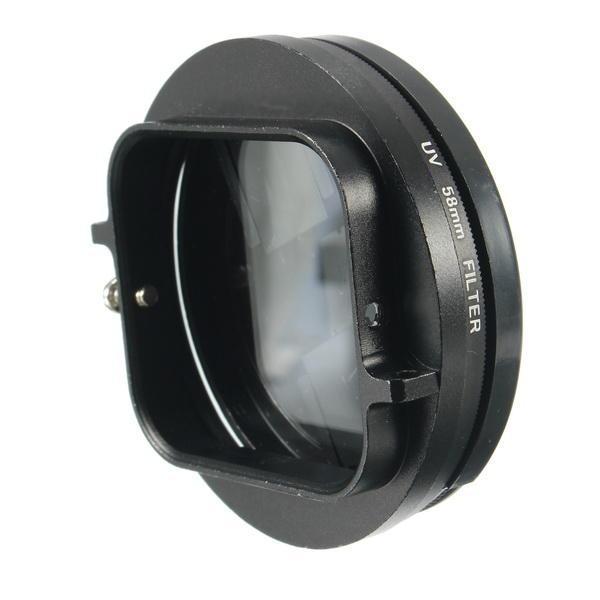 shopping צילום ומצלמות 3 in 1 58mm UV Filter Set with Adapter Lens Protector for Gopro Hero 3 Camera
