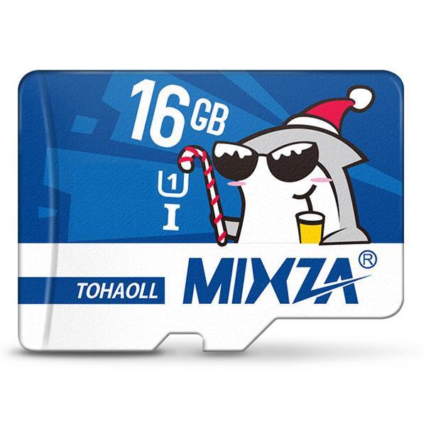 shopping צילום ומצלמות Mixza Christmas Shark Limited Edition 16GB U1 Class 10 TF Micro Memory Card for DSLR Digital Camera TV Box MP3