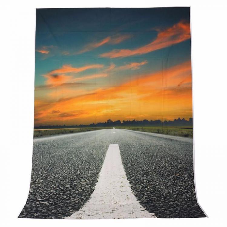 shopping צילום ומצלמות 1.5x2.1M 7x5FT Asphalt Road Flaming Cloud Vinyl Studio Photography Photo Backdrop Background