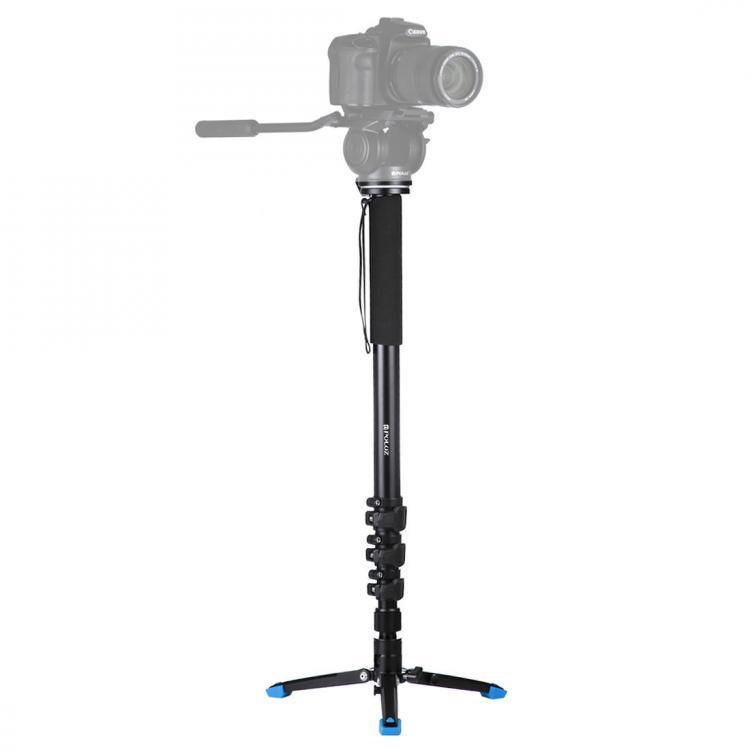 shopping צילום ומצלמות PULUZ PU3015 Four-Section Aluminum-magnesium Alloy Self-Standing Monopod with Support Base Bracket
