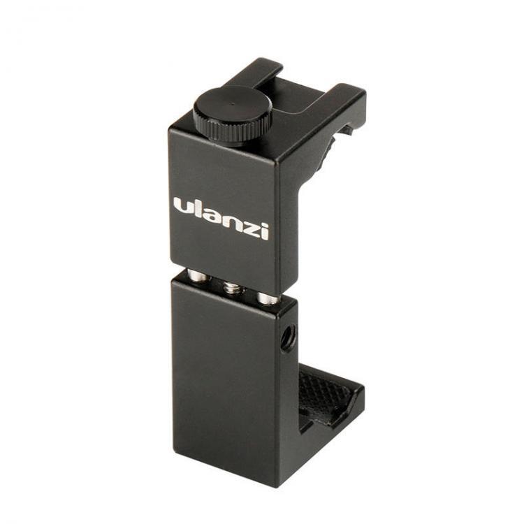 shopping צילום ומצלמות Ulanzi ST-02S Aluminum Rotate Vertical Horizontal Phone Holder Clamp Clip with Cold Shoe Mount