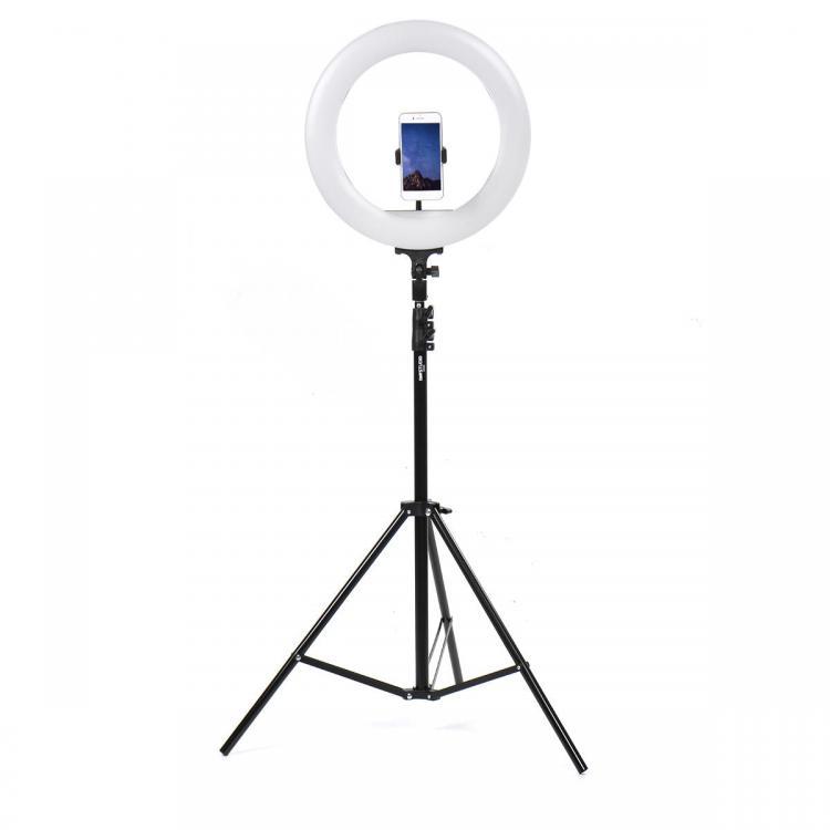 shopping צילום ומצלמות 50cm Foldable Portable Video Ring Light Flash Holder Stand Tripod for Youtube Tik Tok Live Streaming