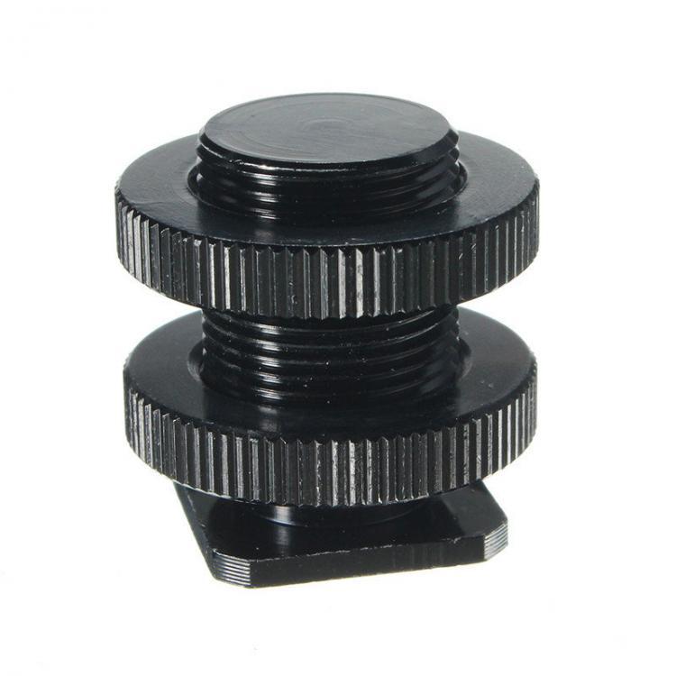 shopping צילום ומצלמות Cold Hot Boot Shoe Adapter 5/8 1/4 Inch Screw Camera Microphone Holder Mount Bracket