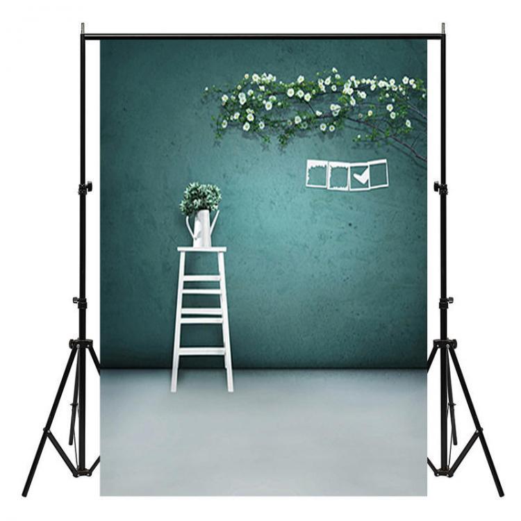 shopping צילום ומצלמות 3x5ft Green Wall White Vase Indoor Photography Background Backdrop Studio Prop