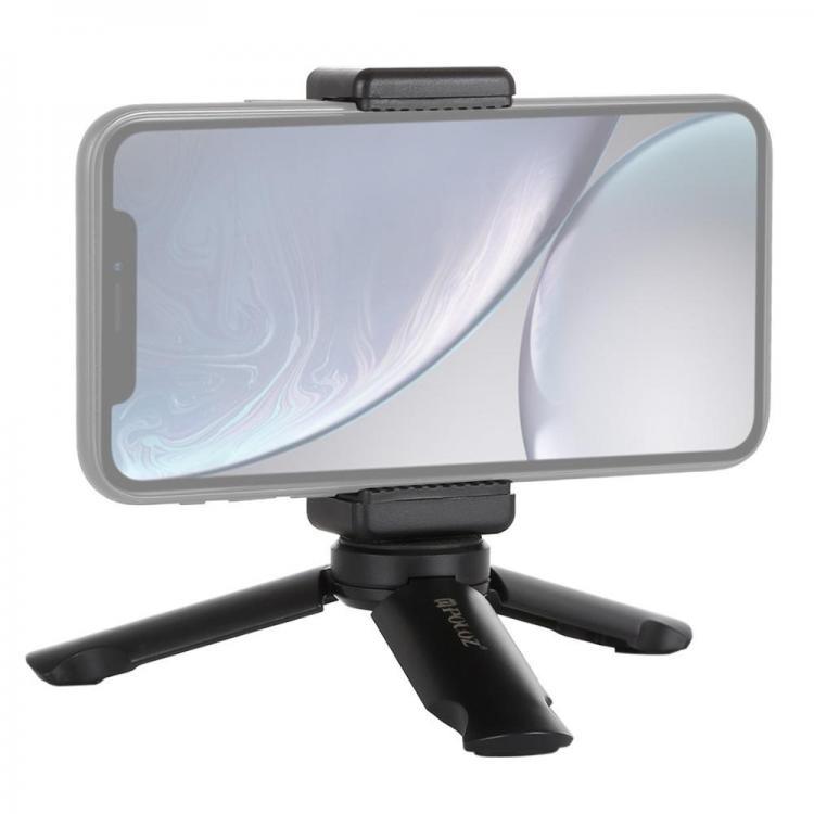 shopping צילום ומצלמות Puluz PU373 Mini Tripod with Adjustable Phone Clip for Mobile Phone Sport Camera