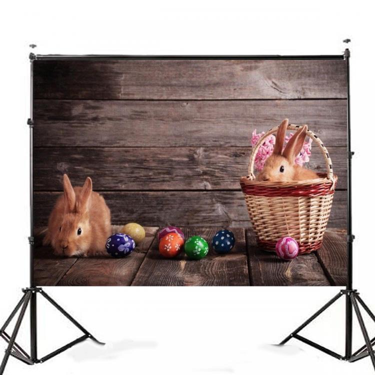 shopping צילום ומצלמות 7x5FT Cute Rabbits Easter Eggs Photography Backdrop Studio Prop Background