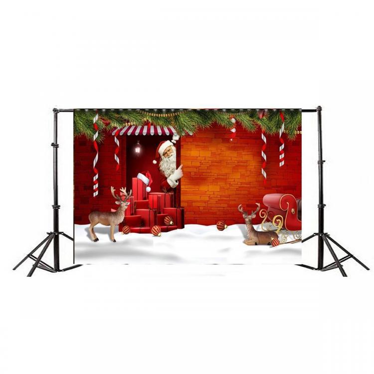 shopping צילום ומצלמות 7x5ft Christmas Elk Gift Santa Claus Photography Backdrop Studio Prop Background