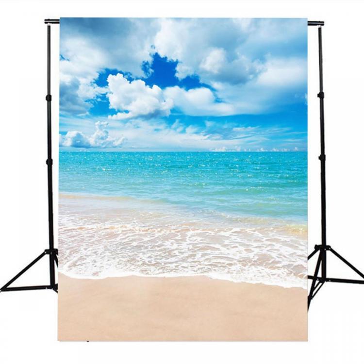 shopping צילום ומצלמות 5x7Ft Vinyl Beach Blue Sky Summer Studio Photography Background Photo Backdrop Props