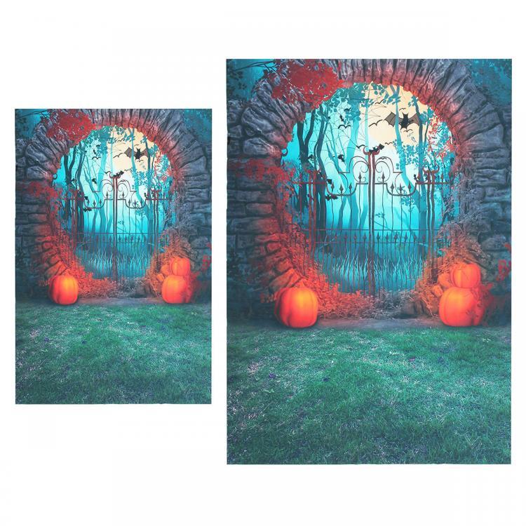 shopping צילום ומצלמות 3x5FT 5x7FT Vinyl Halloween Pumpkin Bat Photography Backdrop Background Studio Prop