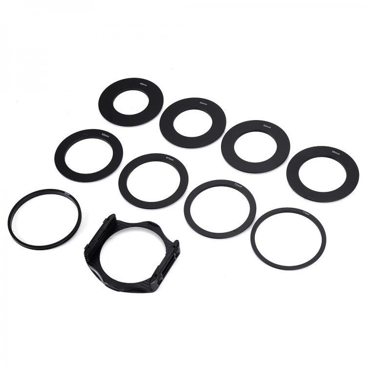 shopping צילום ומצלמות 10 in 1 Lens Filter Adapter Holder with 49/52/55/58/62/67/72/77/88mm Lens Adapter Ring