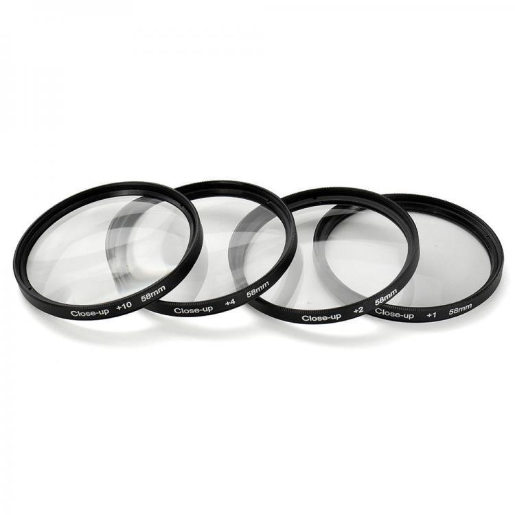 shopping צילום ומצלמות Close-up +1/+2/+4/+10 49/52/55/58/62/67/72/77mm Lens Filter Kit Set for DSLR Camera