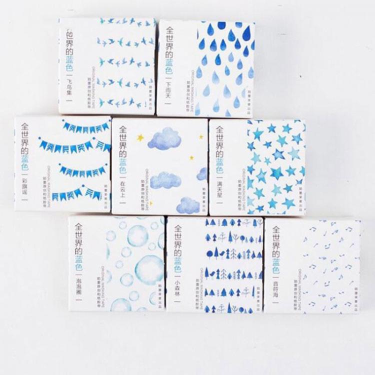 shopping צילום ומצלמות Blue Star Cloud Bird Rain Drop Sticker for Photo Album Scrapbook Diy