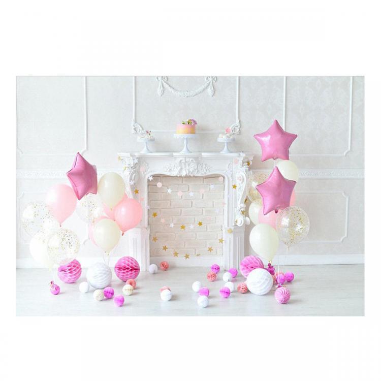 shopping צילום ומצלמות 5x3ft 7x5ft Pink Balloon Birthday Theme Photography Backdrop Studio Prop Background