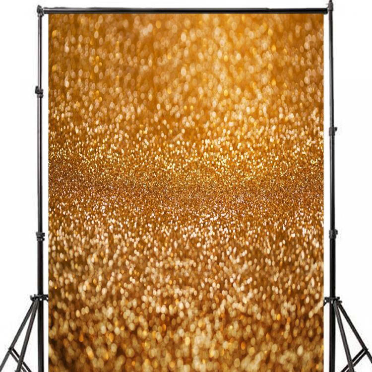 shopping צילום ומצלמות 3x5FT 5x7FT Vinyl Gold Glitters Shining Photography Background Backdrop Studio Prop