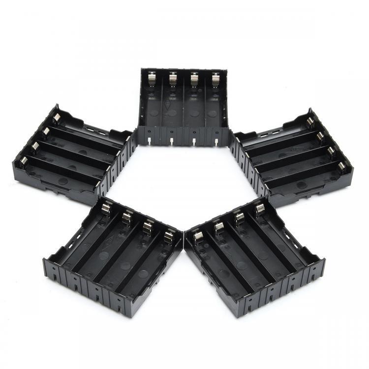 shopping סוללות ומטענים 5PCS High Strength Battery Plastic Case Holder for 4x3.7V 18650 Li-ion batteries