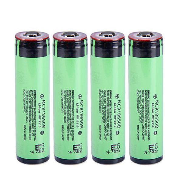 shopping סוללות ומטענים 4PCS NCR18650B 3.7V 3400mAh Protected Rechargeable Lithium Battery