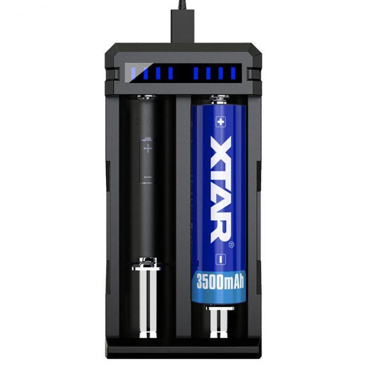 shopping סוללות ומטענים XTAR SC2 LED Indicator USB Charging Smart Extended Version 20700 18650 Battery Charger Flashlight