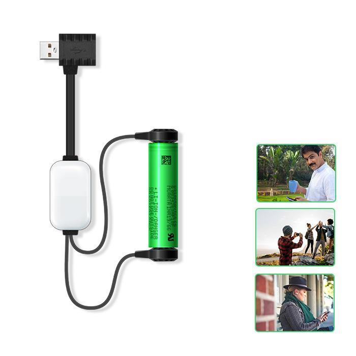 shopping סוללות ומטענים ADEASKA A10 Mini USB Rechargeable Portable Magnetic Li-ion Battery charger