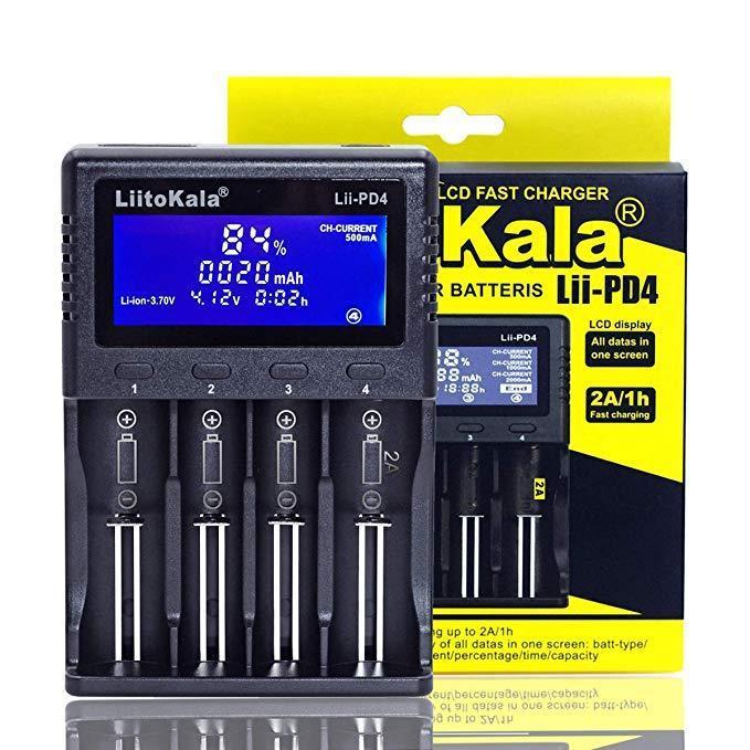shopping סוללות ומטענים Liitokala Lii-PD4 LCD 3.7V 26650/21700/20700/18650/18490/18350/17670/17500/16340(RCR123)/14500/10440 1.2V AA AAA SC C NiMH Lithium
