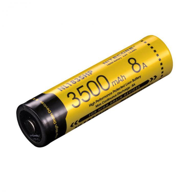shopping סוללות ומטענים Nitecore NL1835HP 3500mAh 8A High Performance Protected 18650 Li-ion Battery