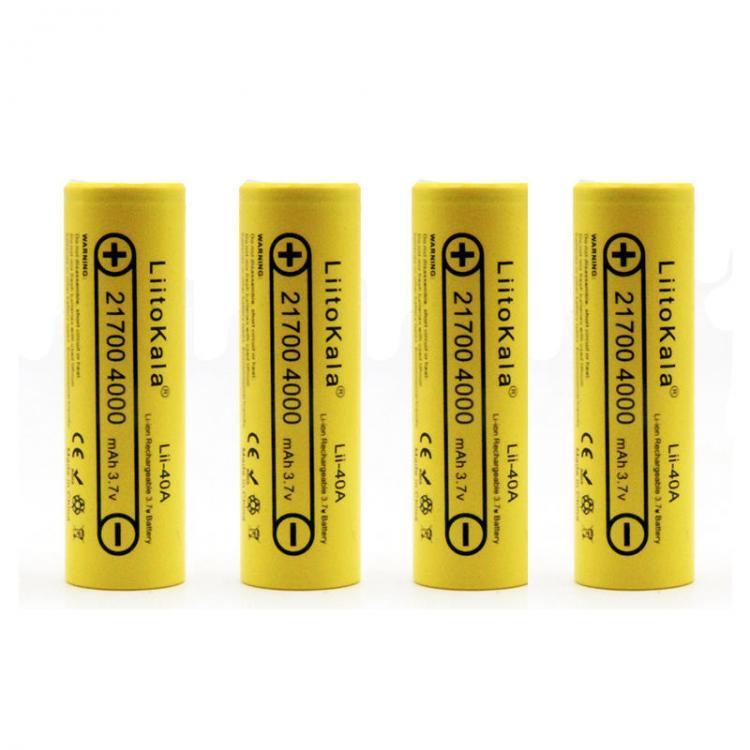 shopping סוללות ומטענים 4PCS LiitoKala Lii-40A 21700 Battery 4000mah 3.7V 40A Rechargeable Li-Ni Battery