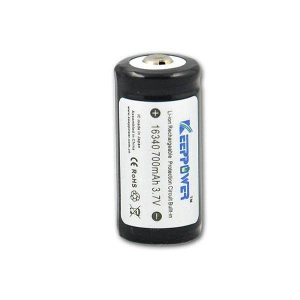 shopping סוללות ומטענים KeepPower 16340 CR123A 700mAh Protected Rechargeable Li-ion Battery