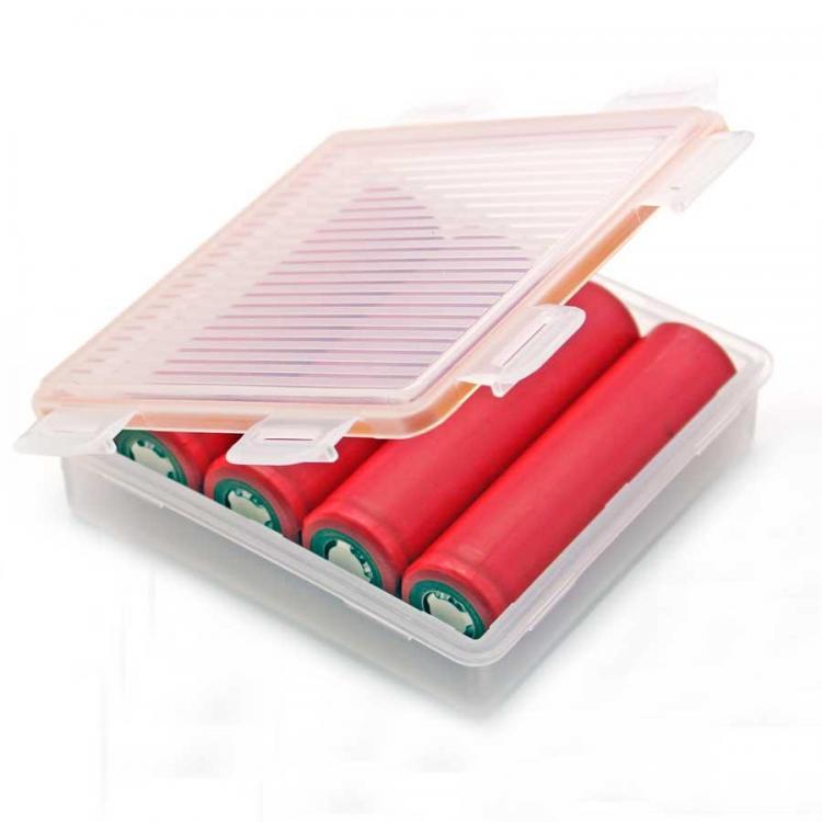 shopping סוללות ומטענים Transparent Battery Holder 4 Cell 18650 Battery 8 CR123A Battery Portable Organizer Box Storage Case