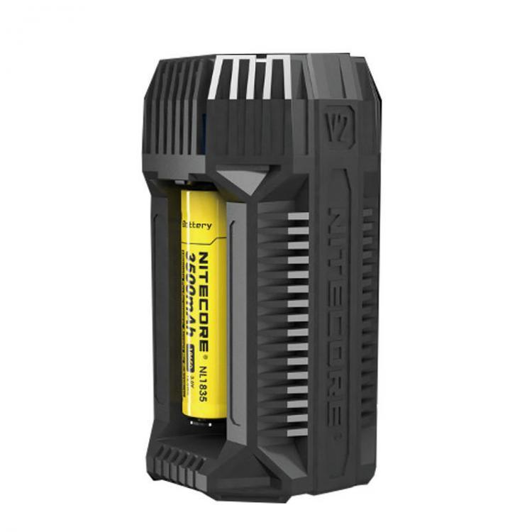 shopping סוללות ומטענים Nitecore V2 6A USB Output In-Car Speedy Smart Battery Charger with 12V Adapter 2Slots 18650 26650 AA