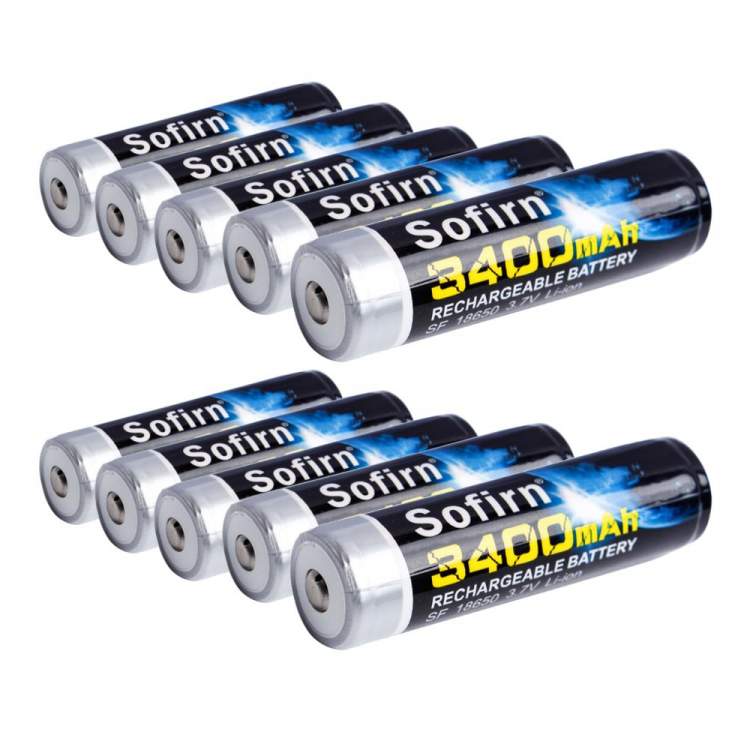 shopping סוללות ומטענים 10Pcs Sofirn 3.7V 3400mah 18650 Battery Rechargeable Battery Li-Ion Battery