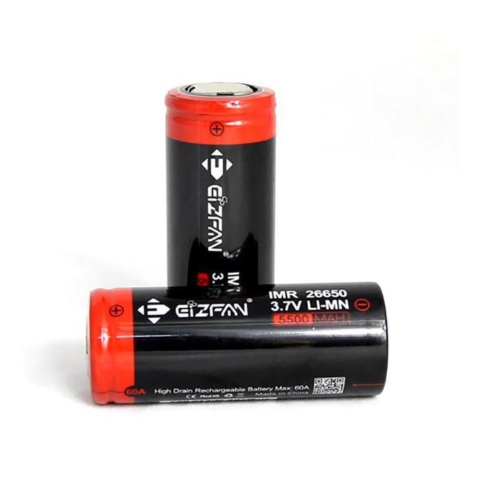 shopping סוללות ומטענים Eizfan 2pcs Best 26650 battery  high capacity 5500mAh 3.7V li ion battery cell 26650