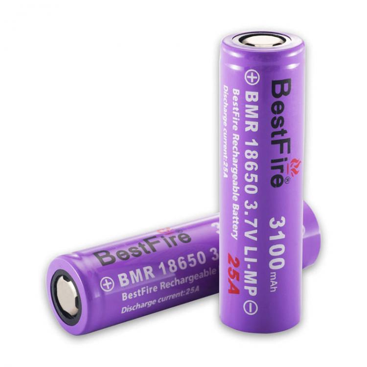 shopping סוללות ומטענים 2PCS BestFire 18650 Battery 3100mAh 25A 3.7V Rechargeable Lithium Battery