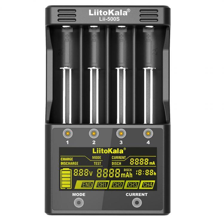 shopping סוללות ומטענים LiitoKala lii-500S LCD Screen Display Smartest Lithium And NiMH Battery Charger 18650 26650